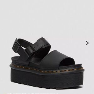 Dr Marten Voss Black Platform Sandals